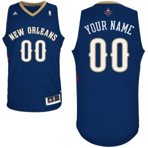 Maillot New Orleans Pelicans NBA Road Bleu marin - Personnalisé Swingman - Homme
