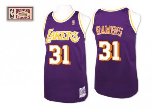 Los Angeles Lakers #31 Mitchell and Ness Throwback Violet Authentic Maillot d'équipe de NBA Discount - Kurt Rambis pour Homme