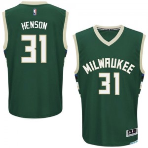 Milwaukee Bucks John Henson #31 Road Authentic Maillot d'équipe de NBA - Vert pour Homme
