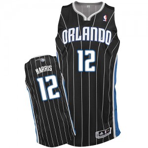 Maillot NBA Orlando Magic #12 Tobias Harris Noir Adidas Authentic Alternate - Homme
