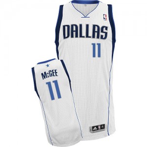 Maillot NBA Dallas Mavericks #11 JaVale McGee Blanc Adidas Authentic Home - Homme