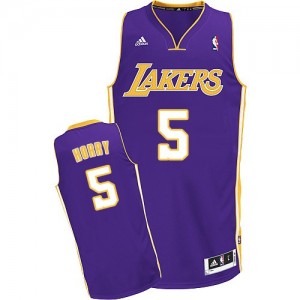 Los Angeles Lakers Robert Horry #5 Road Swingman Maillot d'équipe de NBA - Violet pour Homme