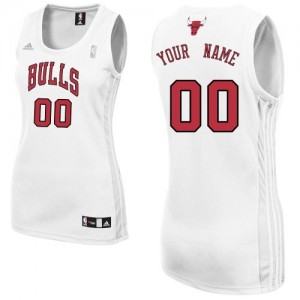 Maillot NBA Blanc Swingman Personnalisé Chicago Bulls Home Femme Adidas