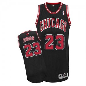 Chicago Bulls #23 Adidas Alternate Noir Authentic Maillot d'équipe de NBA Peu co?teux - Michael Jordan pour Enfants