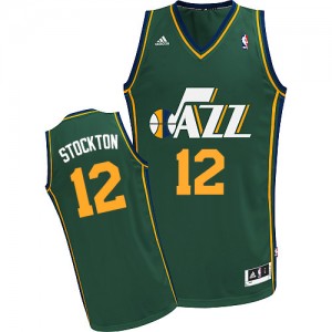 Utah Jazz John Stockton #12 Alternate Swingman Maillot d'équipe de NBA - Vert pour Homme