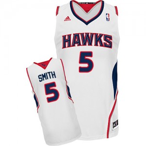 Maillot Adidas Blanc Home Swingman Atlanta Hawks - Josh Smith #5 - Homme