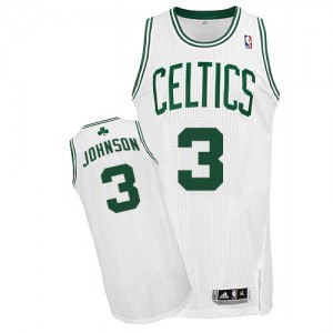 Maillot NBA Blanc Dennis Johnson #3 Boston Celtics Home Authentic Homme Adidas