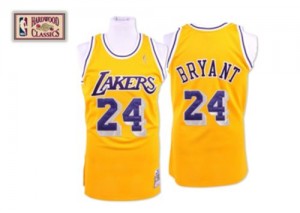 Los Angeles Lakers #24 Mitchell and Ness Throwback Or Authentic Maillot d'équipe de NBA pas cher - Kobe Bryant pour Homme