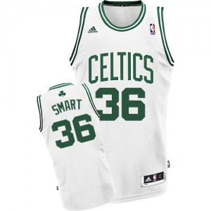 Maillot Adidas Blanc Home Swingman Boston Celtics - Marcus Smart #36 - Homme