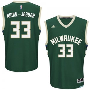 Maillot Swingman Milwaukee Bucks NBA Road Vert - #33 Kareem Abdul-Jabbar - Homme