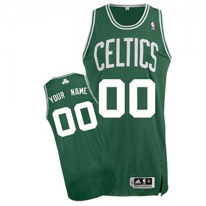 Maillot NBA Authentic Personnalisé Boston Celtics Road Vert (No Blanc) - Homme