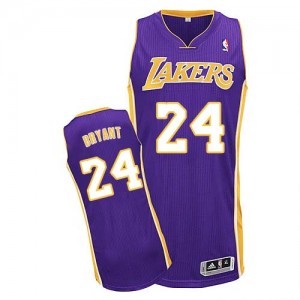 Los Angeles Lakers #24 Adidas Road Violet Authentic Maillot d'équipe de NBA Promotions - Kobe Bryant pour Homme