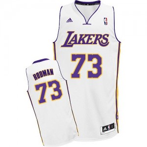 Maillot NBA Blanc Dennis Rodman #73 Los Angeles Lakers Alternate Swingman Homme Adidas