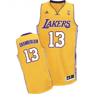 Los Angeles Lakers Wilt Chamberlain #13 Home Swingman Maillot d'équipe de NBA - Or pour Homme