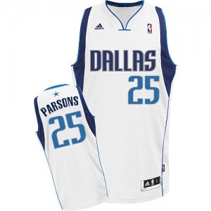 Dallas Mavericks Chandler Parsons #25 Home Swingman Maillot d'équipe de NBA - Blanc pour Homme