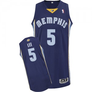 Memphis Grizzlies #5 Adidas Road Bleu marin Authentic Maillot d'équipe de NBA boutique en ligne - Courtney Lee pour Homme