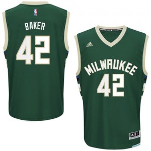 Maillot NBA Milwaukee Bucks #42 Vin Baker Vert Adidas Swingman Road - Homme