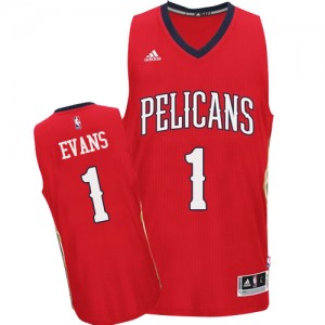 New Orleans Pelicans #1 Adidas Alternate Rouge Authentic Maillot d'équipe de NBA préférentiel - Tyreke Evans pour Homme