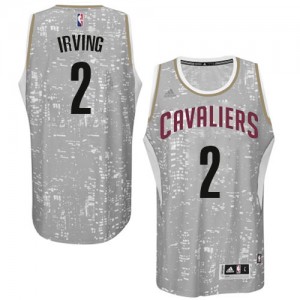 Cleveland Cavaliers Kyrie Irving #2 City Light Swingman Maillot d'équipe de NBA - Gris pour Homme