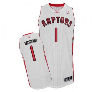Maillot Adidas Blanc Home Authentic Toronto Raptors - Tracy Mcgrady #1 - Homme