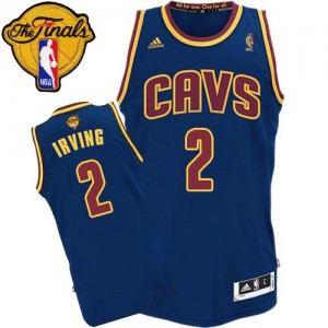 Maillot NBA Swingman Kyrie Irving #2 Cleveland Cavaliers CavFanatic 2015 The Finals Patch Bleu marin - Homme