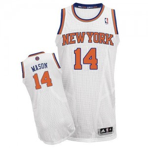 Maillot NBA Blanc Anthony Mason #14 New York Knicks Home Authentic Homme Adidas