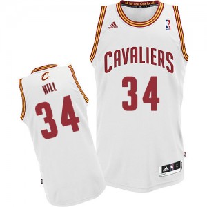 Maillot NBA Cleveland Cavaliers #34 Tyrone Hill Blanc Adidas Swingman Home - Homme