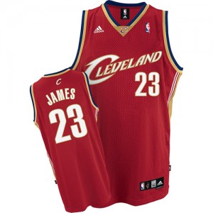 Cleveland Cavaliers LeBron James #23 Swingman Maillot d'équipe de NBA - Vin Rouge pour Homme