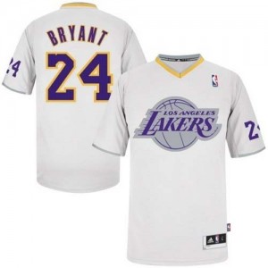 Maillot Adidas Blanc 2013 Christmas Day Authentic Los Angeles Lakers - Kobe Bryant #24 - Homme