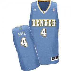 Denver Nuggets Randy Foye #4 Road Swingman Maillot d'équipe de NBA - Bleu clair pour Homme